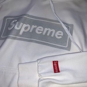 Supreme silver hoodie